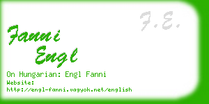 fanni engl business card